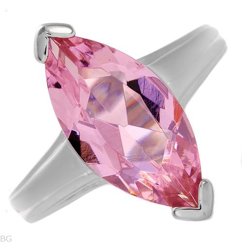 AMAZING 8CT PINK CZ RING IN SOLID 925 SILVER-SZ 8